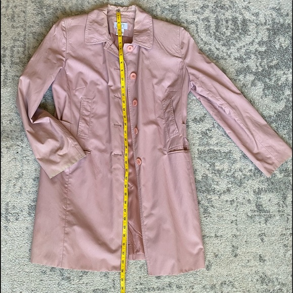 Ann Taylor Loft Spring Pink Trench Coat Jacket MP - Picture 5 of 9